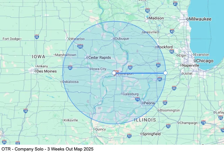 OTR - 3 Weeks Out map